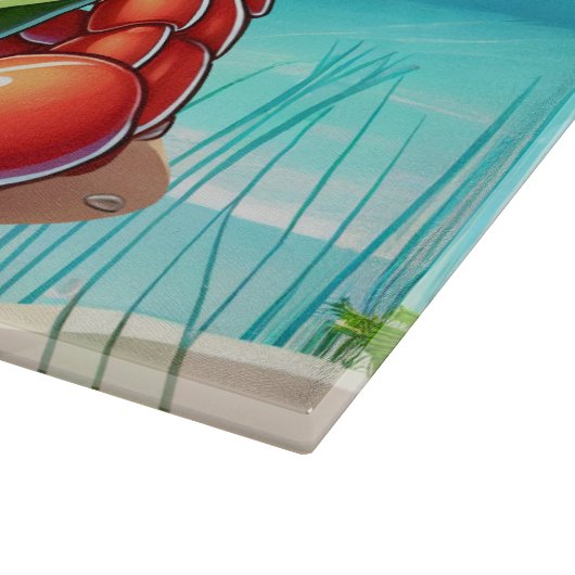 Schattigee strand watermeloen krab snijplank (Hoek)