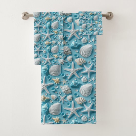 Schattigee strand zeeschelp betegeld bad handdoek (Insitu)