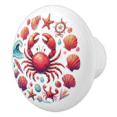 Schattigee strandhuiskrab keramische knop (Rechts)