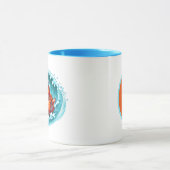 Schattigee strandhuiskrab Voeg monogram toe Mok (Midden)