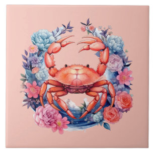 Schattigee strandkrab liefhebbers tegeltje