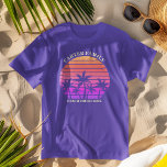 Schattigee strandreis Tropische palmboom Custom Pa T-shirt<br><div class="desc">Cool bijpassende familie vakantie paarse t-shirts voor om te draag op een eilandcruise. Beschikt over prachtige palmbomen voor een  roze strandzonsondergang op paarse t - shirts. Ideale t - shirts voor uw zomerreis naar het zee.</div>