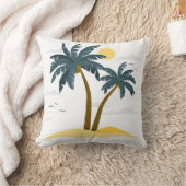 Schattigee strandvakantie Tropical Palm Kussen (Deken)