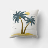 Schattigee strandvakantie Tropical Palm Kussen (Achterkant)