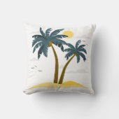 Schattigee strandvakantie Tropical Palm Kussen (Voorkant)