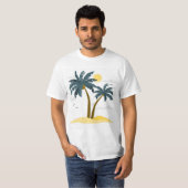 Schattigee strandvakantie Tropical Palm T-shirt (Voorkant volledig)