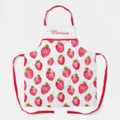 Schattigee Strawberry Custom Name Schort (Voorkant)