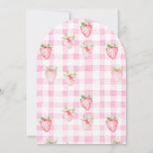 Schattigee Strawberry Daisy Berry 1e Boog Verjaard Kaart (Achterkant)