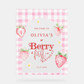 Schattigee Strawberry Daisy Berry Eerste Foto Verj Acryl Bord (Voorkant)