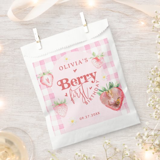 Schattigee Strawberry Daisy Berry Eerste Foto Verj Bedankzakje (Geknipt)