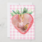 Schattigee Strawberry Daisy Berry Eerste Foto Verj Kaart (Achterkant)