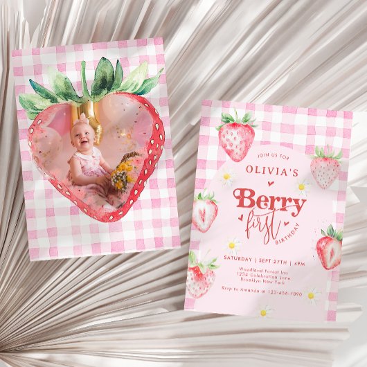 Schattigee Strawberry Daisy Berry Eerste Foto Verj Kaart