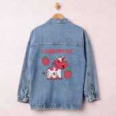 Schattigee Strawberry Koe Print Denim Jacket (Hangar)