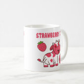 Schattigee Strawberry Koe Print Koffiemok (Voorkant rechts)