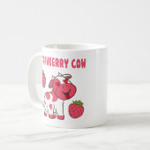 Schattigee Strawberry Koe Print Koffiemok (Voorkant links)