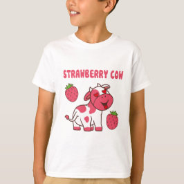 Schattigee Strawberry Koe Print T-shirt