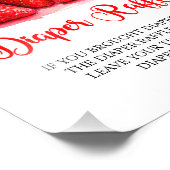Schattigee Strawberry Luier Raffle Sign Foto Afdruk (Hoek)