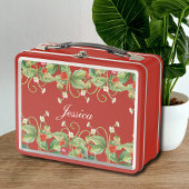 Schattigee Strawberry Metal Lunchbox