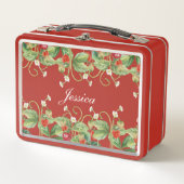Schattigee Strawberry Metal Lunchbox (Voorkant)