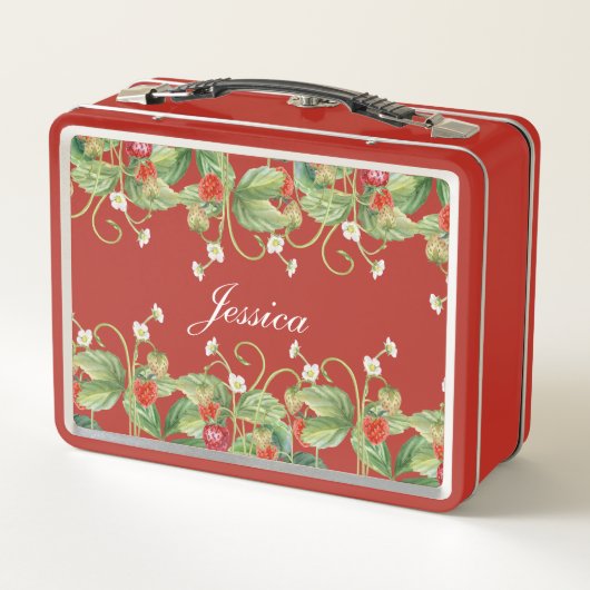 Schattigee Strawberry Metal Lunchbox (Achterkant)