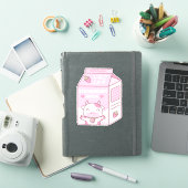 Schattigee Strawberry Milk Kartonnen doos Sticker (iPad Cover)