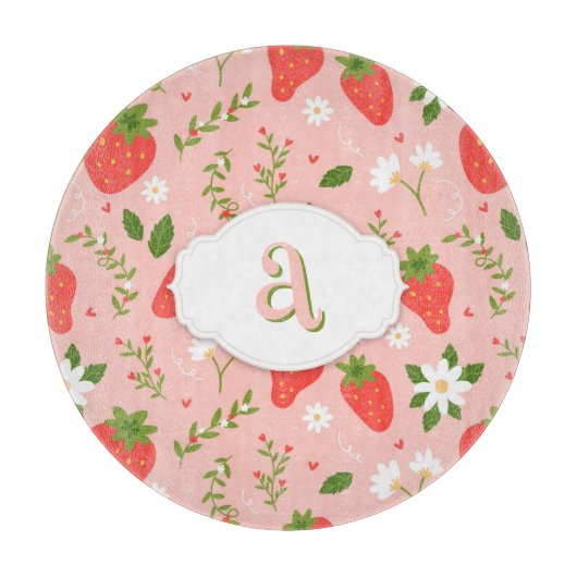 Schattigee Strawberry Pattern Cutting Board Snijplank (Voorkant)