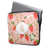 Schattigee Strawberry Pattern Electronics Bag Laptop Sleeve (Voorkant Links)