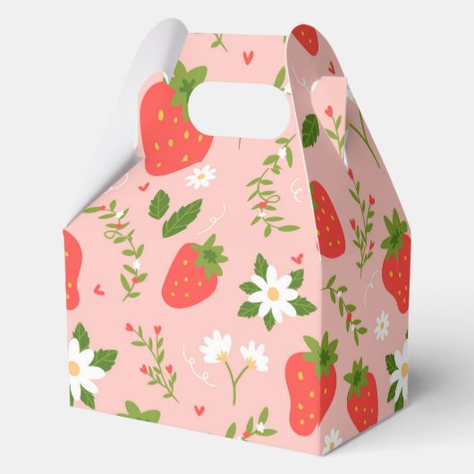 Schattigee Strawberry Pattern Favoriete Box Bedankdoosjes (Achterkant)