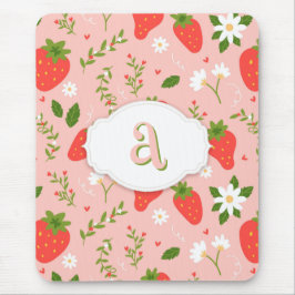 Schattigee Strawberry Pattern Mousepad Muismat