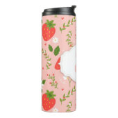 Schattigee Strawberry Pattern Thermal Tumbler Thermosbeker (Gedraaid links)