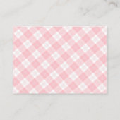 Schattigee Strawberry Roze Luier Raffle Baby showe Informatiekaartje (Achterkant)