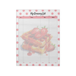 Schattigee Strawberry Treats boodschappenlijst Notitieblok