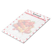 Schattigee Strawberry Treats boodschappenlijst Notitieblok (Schuin)