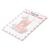 Schattigee Strawberry Treats Pantry Inventarislijs Notitieblok (Schuin)