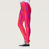 Schattigee Stripe Gym Yoga Vrouwen Workout Roze Le Leggings (Links)