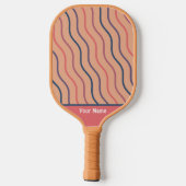 Schattigee Stripe Retro Professionele Pickleball P Pickleball Paddle (Achterkant)