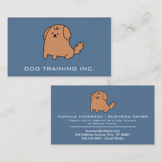 Schattigee striphond | Dierenbescherming Visitekaartje (Voorkant / Achterkant)