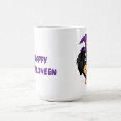 Schattigee striphond met een Paarse heks Pet Koffiemok (Center)