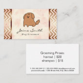 Schattigee striphond | Patroon Visitekaartje (Voorkant / Achterkant)