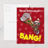 Schattigee Struik Baby Kerst Bonbon Bang! Cartoon Briefkaart (Voorkant / Achterkant)