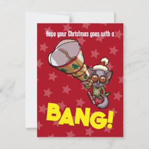 Schattigee Struik Baby Kerst Bonbon Bang! Cartoon Briefkaart