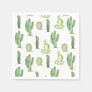 Schattigee succulente groene cactus cocktailpapier servet