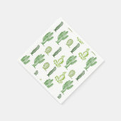 Schattigee succulente groene cactus cocktailpapier servet (Hoek)