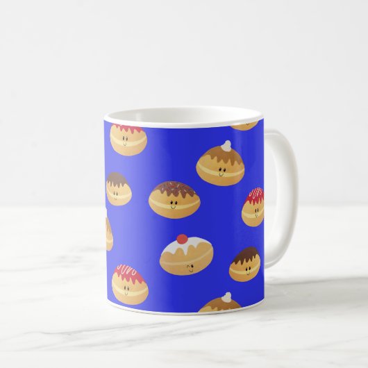 Schattigee Sufganiyot Patterned Koffiemok (Voorkant rechts)