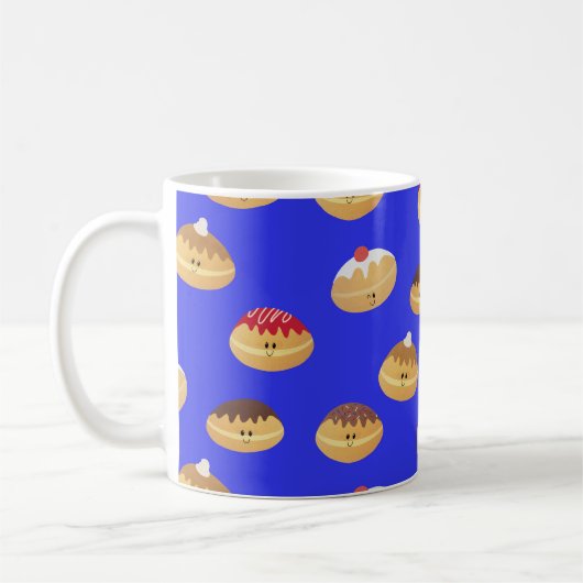 Schattigee Sufganiyot Patterned Koffiemok (Links)
