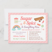 Schattigee Sugar and Spice Baby Girl Shower Kaart (Voorkant)