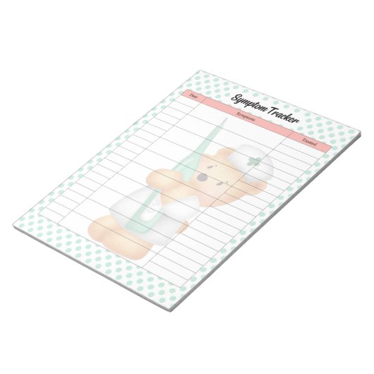 Schattigee Sugar Beer Theme Symptom Tracker Notitieblok (Schuin)