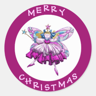 Schattigee Sugar Plum Fairy Jewel Kerst stickers