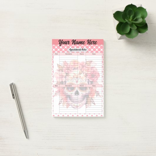 Schattigee Sugar Skull Afspraaknotities Post-it® Notes (Kantoor)