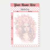 Schattigee Sugar Skull Dagelijkse Maaltijd Prep Post-it® Notes (Voorkant)